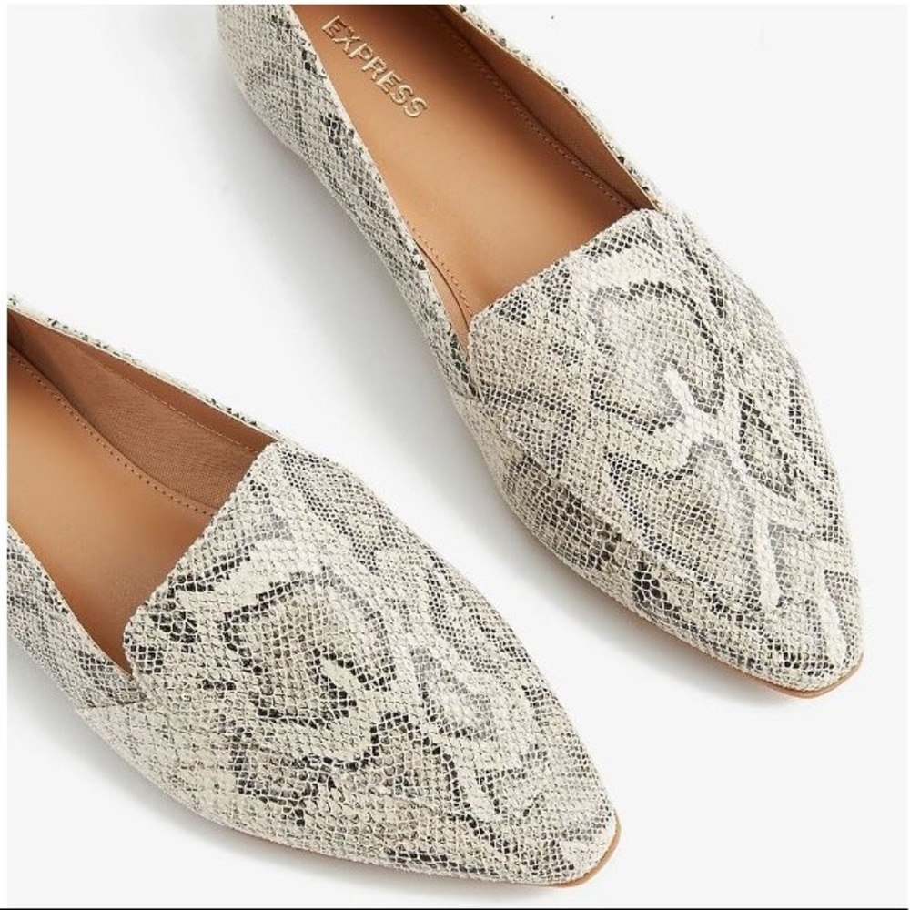 Express Snakeskin Textured Loafers - Size 10 NWT